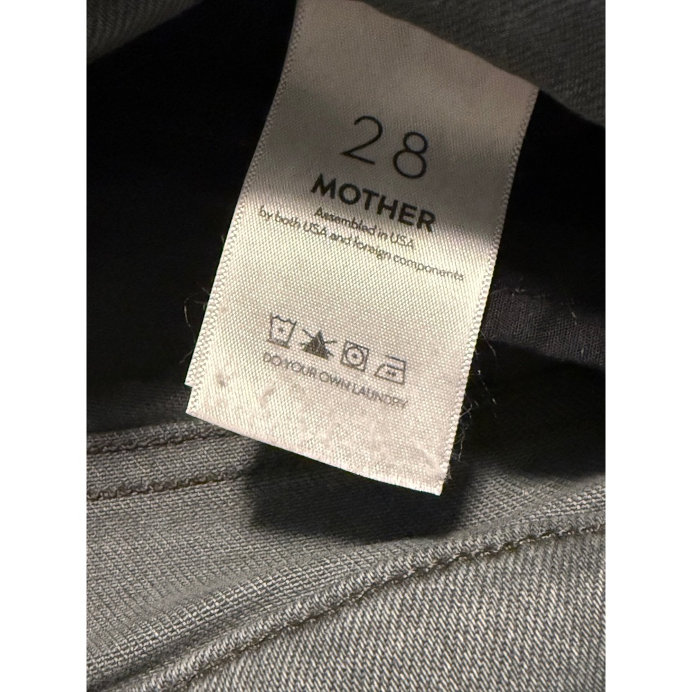 Mother The Rascal Hover Straight Leg Jeans Grey High Rise Slim Stretch Denim 29 - Picture 12 of 12